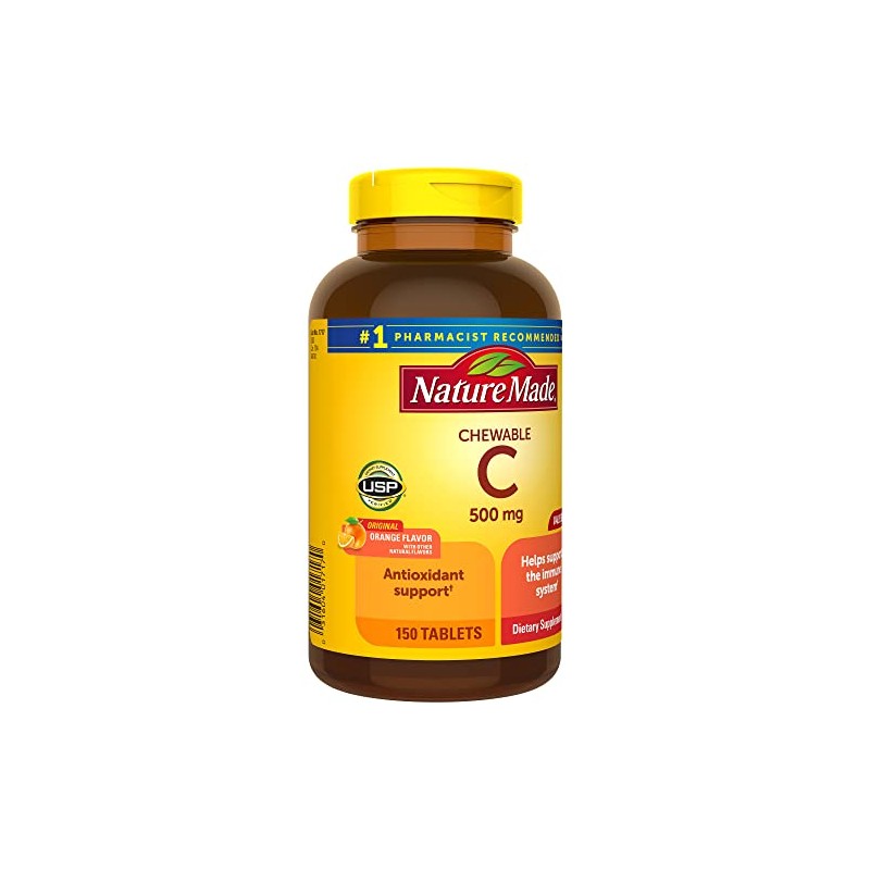 Nature Made Chewable Vitamin C 500 mg, Dietary Supplement for