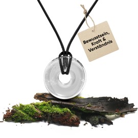 Doughnut pendant. Quartz crystal