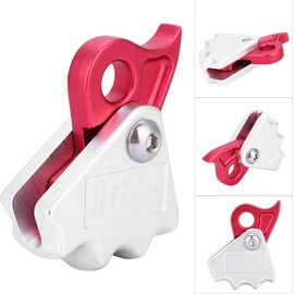 VOBOR Rope Brake Climbing Equipment, Rope Pulley Safety for Roofing Work 15KN Climbing Abseiling Device Climbing Accessories Safety for 9-12 mm Fixed Rope Gripper Abseiling Ring Climbing Equipment