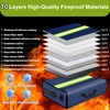 Fireproof Money Bags with Lock-6500°F Fireproof Document Box,10 Layers Insulation