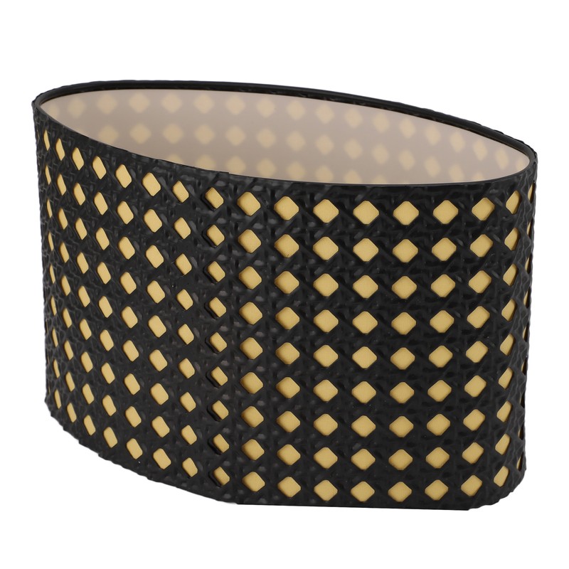 Lampshade Oval Shaped Hollow Metal Carved Compatible E27 E14 Caliber