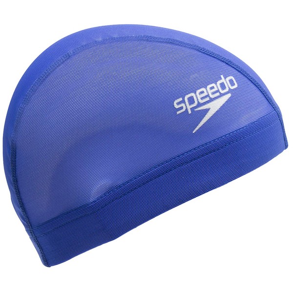 Speedo SE12050 SE12050 Logo Mesh Cap Swim Cap (Blue) L