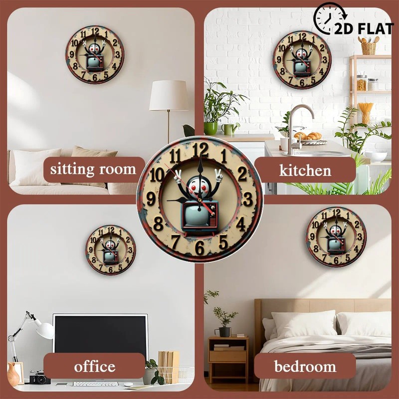 10-Inch Wooden Clock for a New Home with a Custom