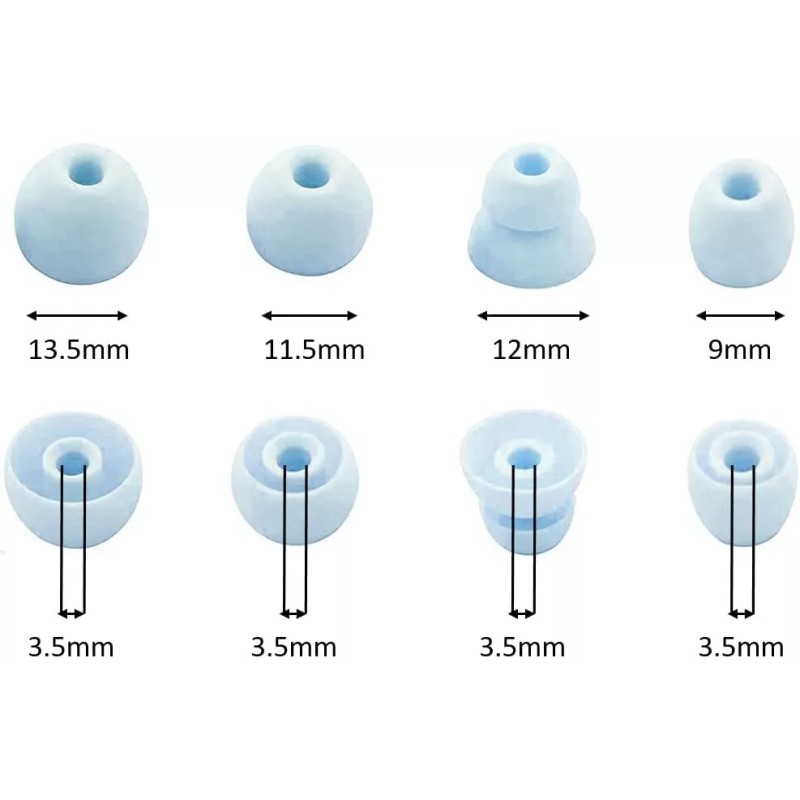 powerbeats pro Zotech 4 Pairs Eartips Silicone Earbuds Buds for