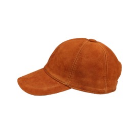 HATSQUARE Suede Leather Baseball Cap Adjustable Dad Plain Hat Stylish Classic for Women Men Unisex (Cinnamon Brown)