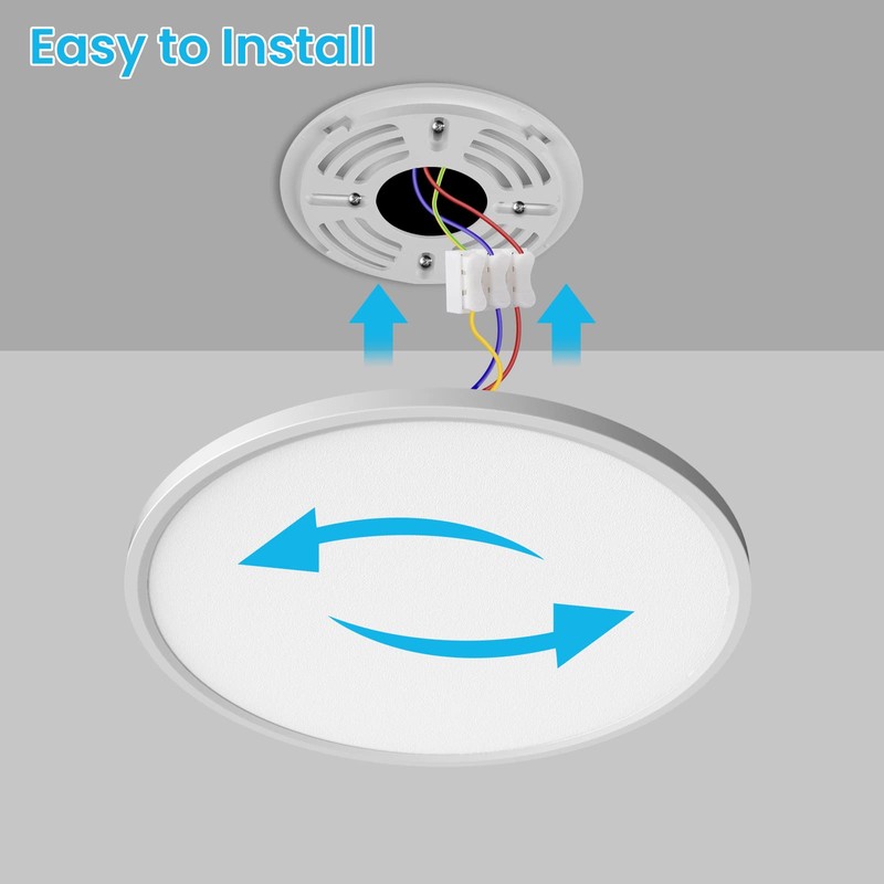 EASY EAGLE LED Ceiling Light, Flat, Round Ceiling Light, 6500