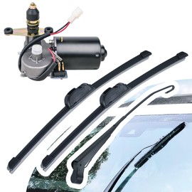 Universal UTV Wiper Motor Kit Compatible with Polaris RZR, Ranger, Mule, Teryx Includes 15.75" Wiper Arm & 17.7"/15.75" Blades, 95° Wipe Angle, Heavy Duty 12V High Torque for Off-Road, Farm