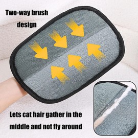 Double-Sided Electrostatic Pet Hair Remover Gloves - Reusable Grooming Gloves for Dogs & Cats, Furniture, Carpet, Sofa & Car Seat Cleaning（2PCS Yellow）