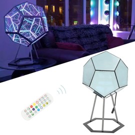 Dodecahedron Night Light Infinity Dodecahedron Colour Art Light Gaming Light LED Night Light Lamp for Children's Room, Bedroom, Living Room, Bedside Table