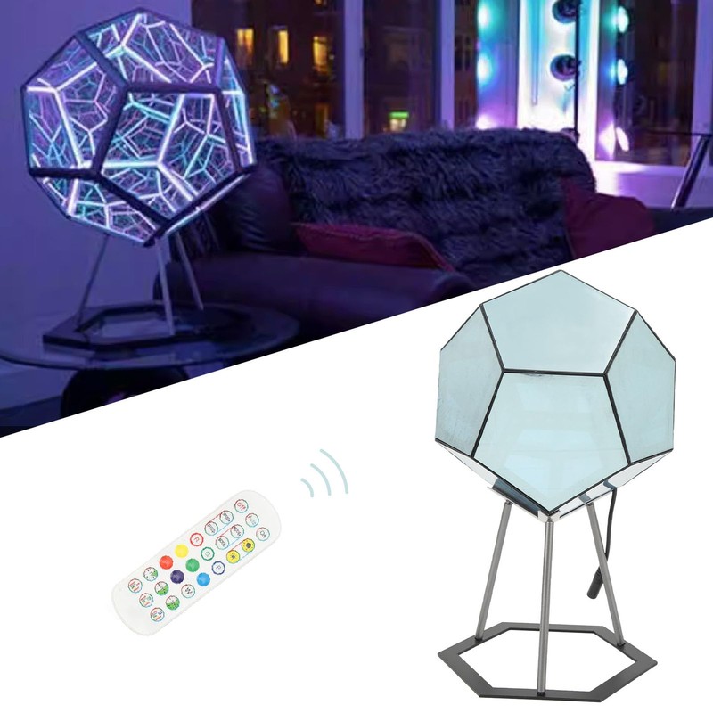 Dodecahedron Night Light Infinity Dodecahedron Colour Art Light Gaming Light