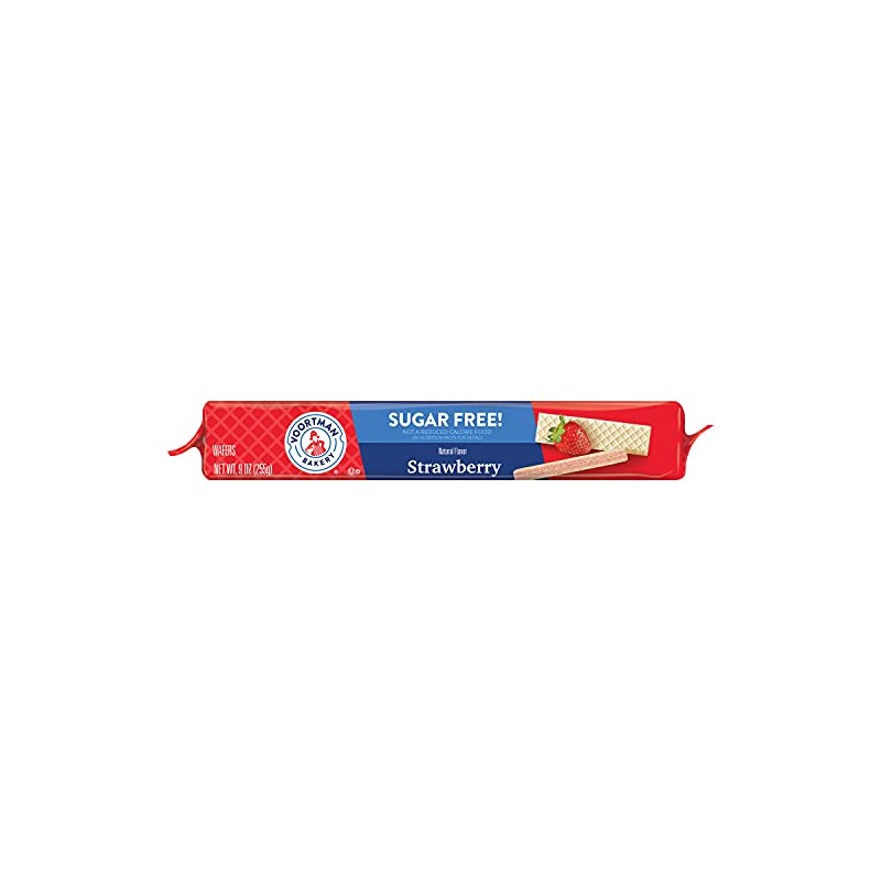Voortman Bakery Sugar Free Strawberry Wafer, 30 Count