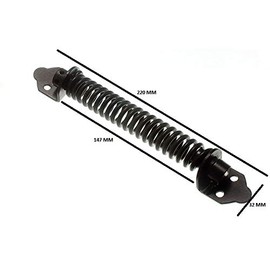 3 x Door / Gate Springs Black with Fittings 200mm
