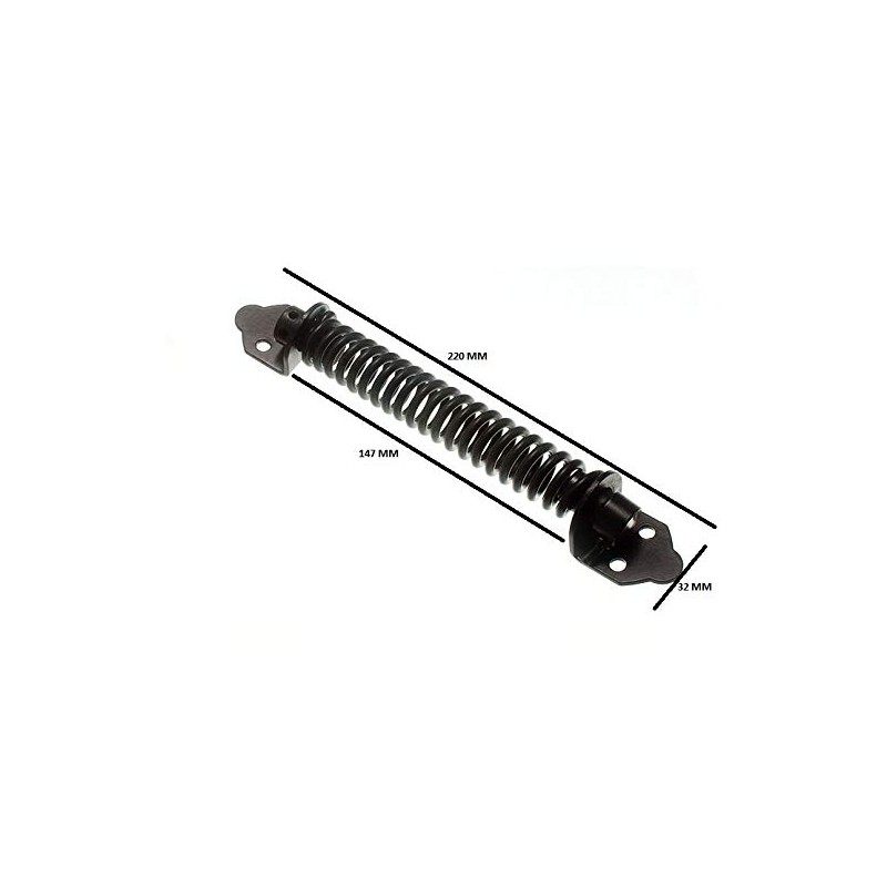 3 x Door / Gate Springs Black with Fittings 200mm