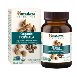 Himalaya Himalaya Organic Triphala, Colon Cleanse & Digestive Supplement for Occasional Constipation, 688 mg, 90 Caplets, 2 Month Supply