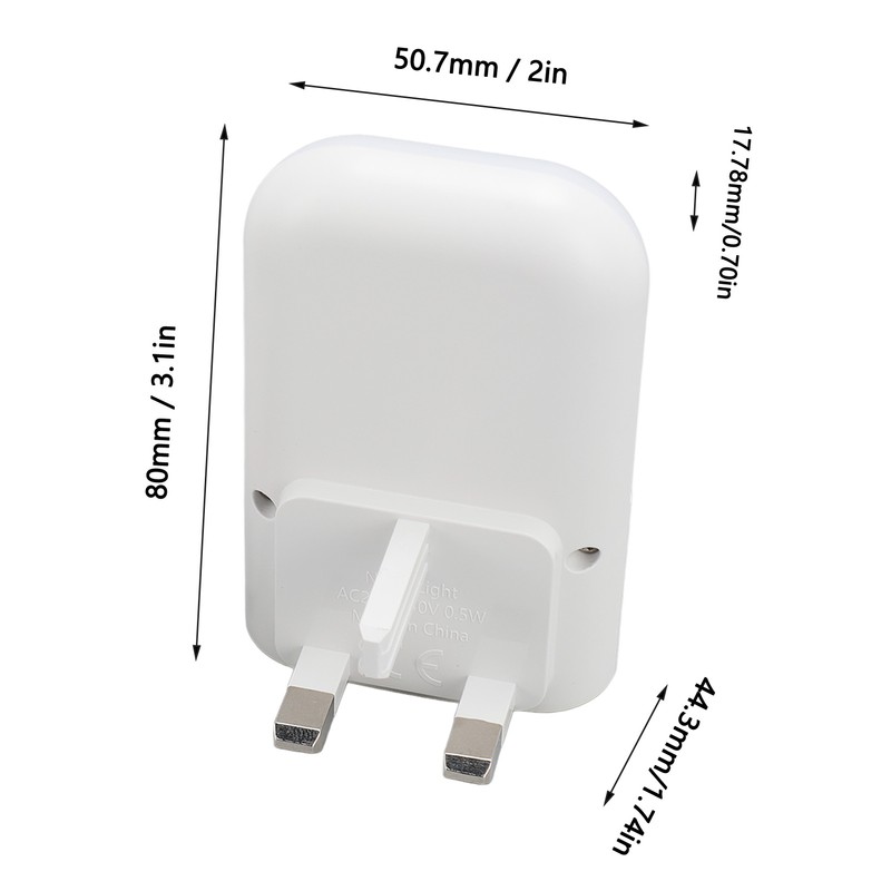 2pcs LED Night Light 3 Brightness Adjustable Soft White 2700K