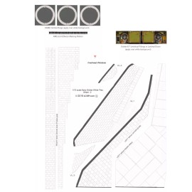 Lake County SpacePort Shuttle Orbiter Early-Era White Tile Decal Sets in 1/144, 1/100 and 1/72 scales - 1/72 scale