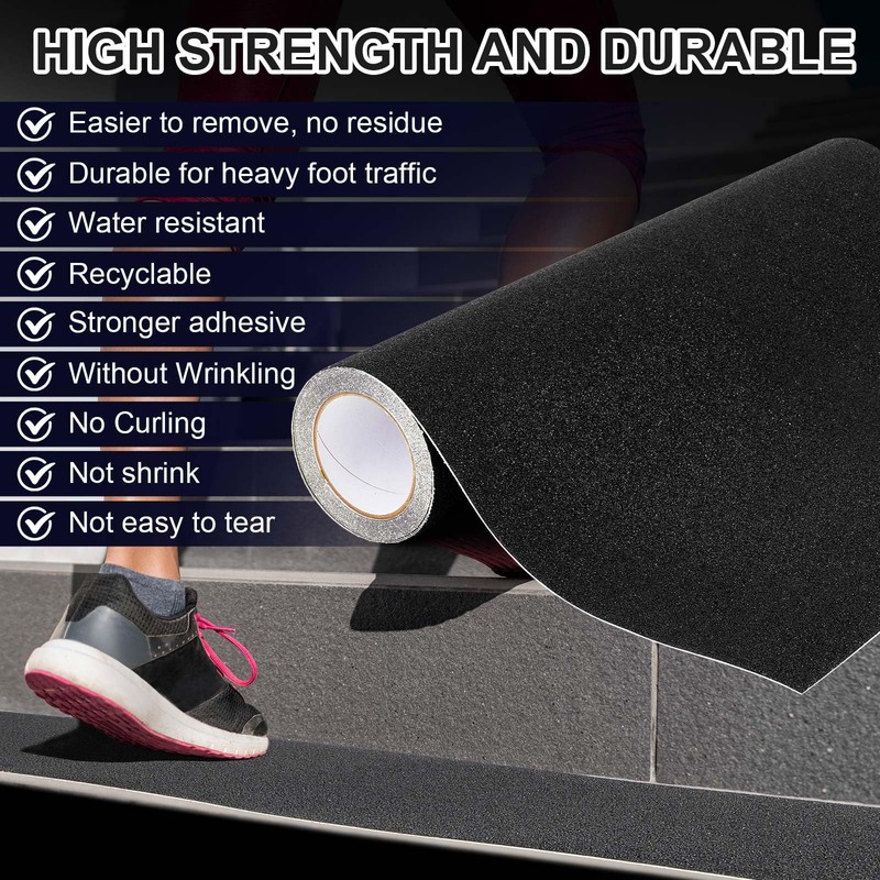 Watersay 24in x 20ft Widen Black Anti Slip Tape, Waterproof