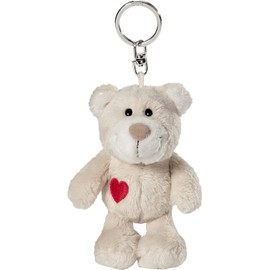 NICI Love Bear Key Ring, 3.9 inches (10 cm), White