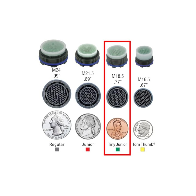 Cache Faucet Adapter Converts Threads Take Standard Female Aerators Chrome