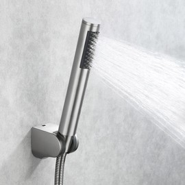 KES Bathroom Handheld Shower Head with Extra Long Hose and Bracket Holder Brushed Stainless Steel, LP150-BS
