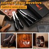 CBHGFEA 4 Size Leather Edge Skiving Bevelers Tool Set, French