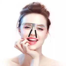 Living Duo [퍼니메이커]로에보 눈썹라인 가이드 키트 눈썹정리 눈썹화장 메이크업가이드 초보메이크업 아이브로우 [Funymaker] Roebro Eyebrow Line Guide Kit Eyebrow Shaping Eyebrow Makeup Makeup Guide Beginner Makeup Eyebrow [Curved type]