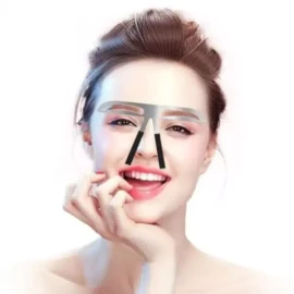 Living Duo [퍼니메이커]로에보 눈썹라인 가이드 키트 눈썹정리 눈썹화장 메이크업가이드 초보메이크업 아이브로우 [Funymaker] Roebro Eyebrow Line Guide Kit Eyebrow Shaping Eyebrow Makeup Makeup Guide Beginner Makeup Eyebrow [Curved type]
