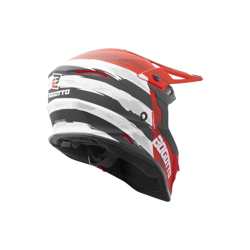 Bogotto V337 Wild-Ride Cross Helmet (Red/Black/White, XXL)