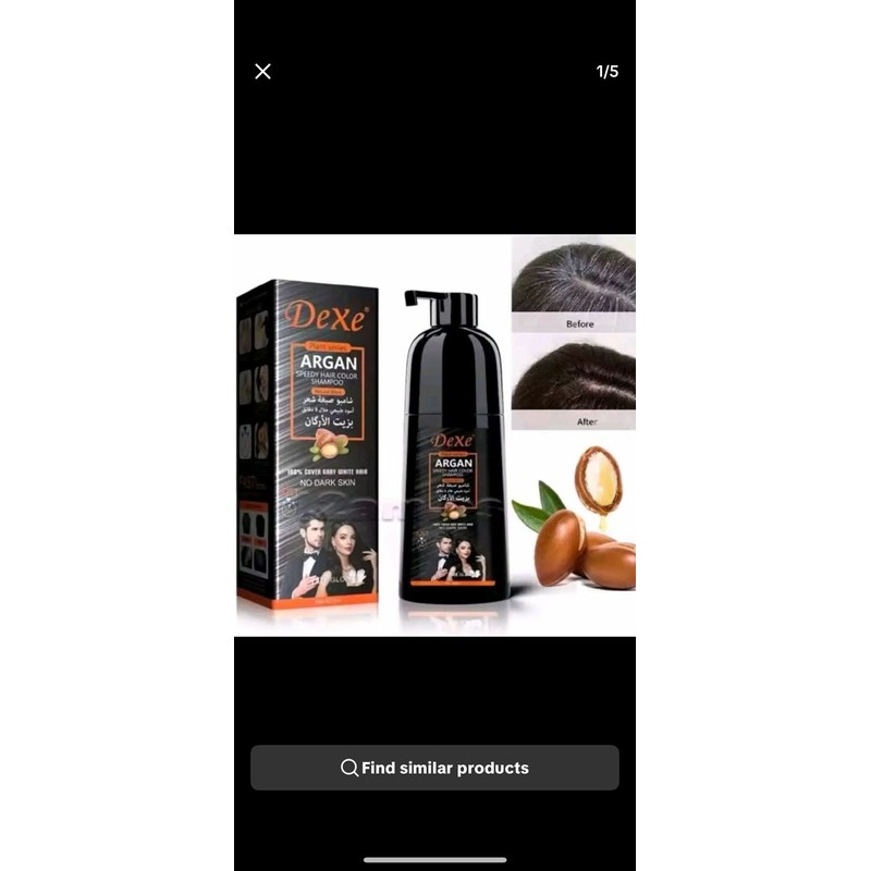 Dexe Argan Speedy Hair Dye Color Shampoo 420ml Long-lasting Colour