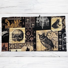 Edgar Allan Poe Nevermore Fabric - Adjustable Book Cover, Fabric Book Sleeve, Book Pouch, Book Accessories, Adjust Fabric Book Cover, #booktok - Size: Large