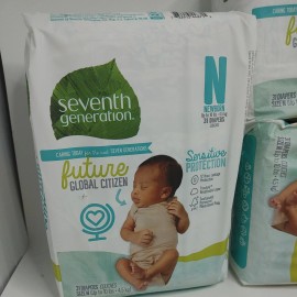 Seventh generation newborn diapers Sensitive protection 124 count 4 packs of 31