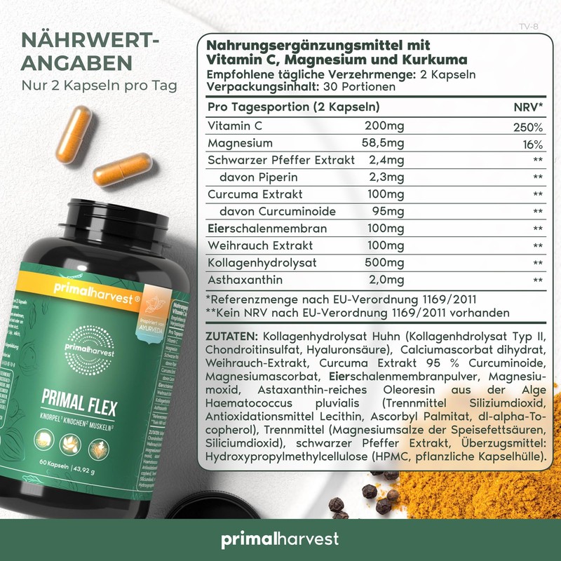 Primal Harvest Gelenk Aktiv Plus - 60 High Dose &