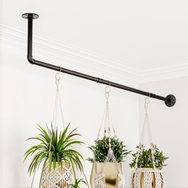 Bamworld Hanging Planters Indoor Plant Hangers with Metal Rod (Pot & Plant Not Included) 42in
