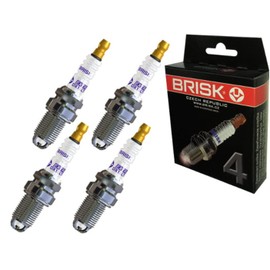 BRISK Extra DR15TC-1 1328 Spark Plugs, Pack of 4, Pack of 4