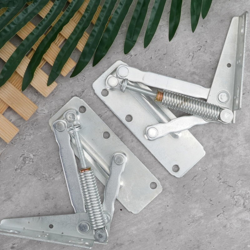 1 Pair Left + Right Nickel Plated Metal Folding Hinge