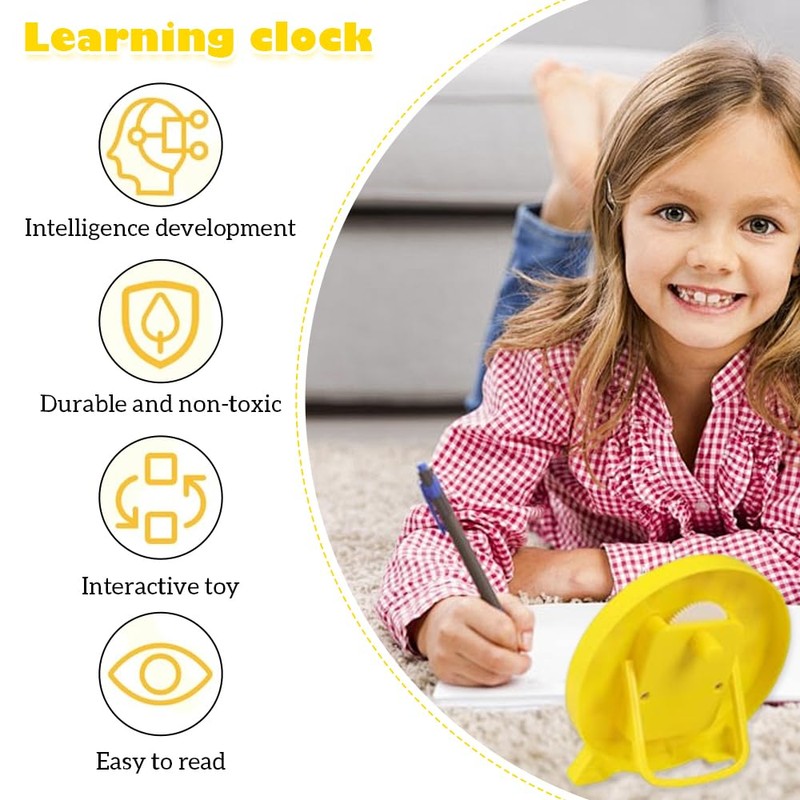 PMTFUMY 1 PC 24 - Hour Teaching Clock for Children