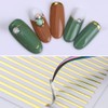 10 Sheets Gold Lines Nail Art Stickers Decal,Metal Geometric Stripe