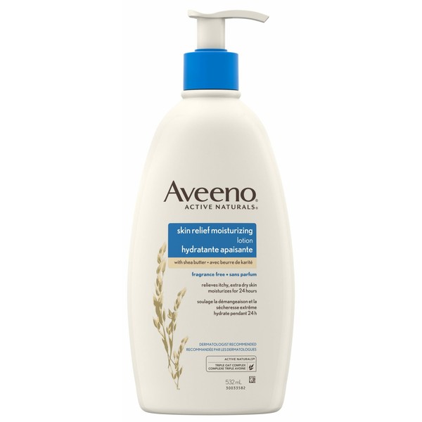 Aveeno Skin Relief Moisturizing Lotion Bottle Fragrance Free 532 mL