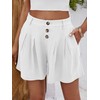 Famulily Ladies Shorts with Side Pockets‌ Loose Summer Shorts for