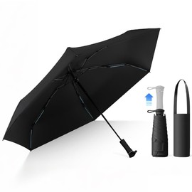 ZOMAKE UV Mini Umbrella Compact Lightweight Travel Umbrella – Sun Protection UPF50+ Pocket Folding Umbrellas with Double Rib and Hanging Bag, Manual Small Folding Umbrellas for Men Women, Kids