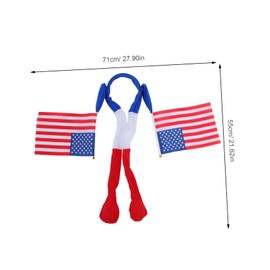 FRCOLOR Usa Flag Independence Day Headband with Handswing Design Patriotic Hair Accessories for July Celebrations Portable American Flag Hairband for Party and Sports Fans