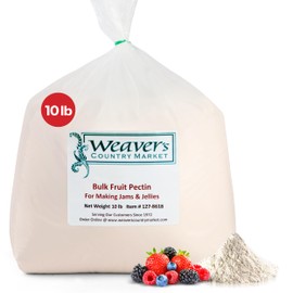 Weaver's Country Market Bulk Fruit Pectin Powder for Jam and Jellies - Made in USA Pectin for Canning Jelly, Cost Effective Pectin for Canning Jam (10 Lb. Plastic Bag)
