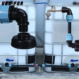 IBC Tank Thread Connector s60x6 Adapter To Mdpe Water Pipe Fittings Straight Outlet 20mm