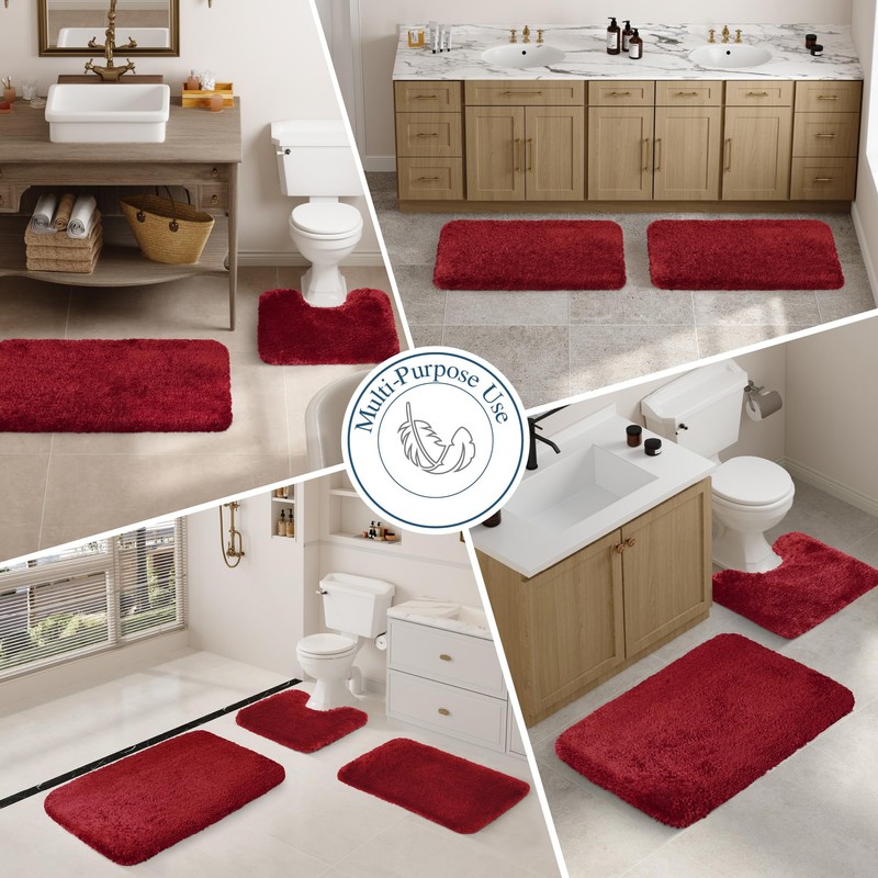 Walensee Bathroom Rug Non Slip Bath Mat for Bathroom (16