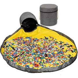 Toy Storage Bag Kids Large Tidy Bag Portable Play Mat Organizer Fast Clean Up Drawstring Bag Children Toys Container Travel Bag (1.5M)