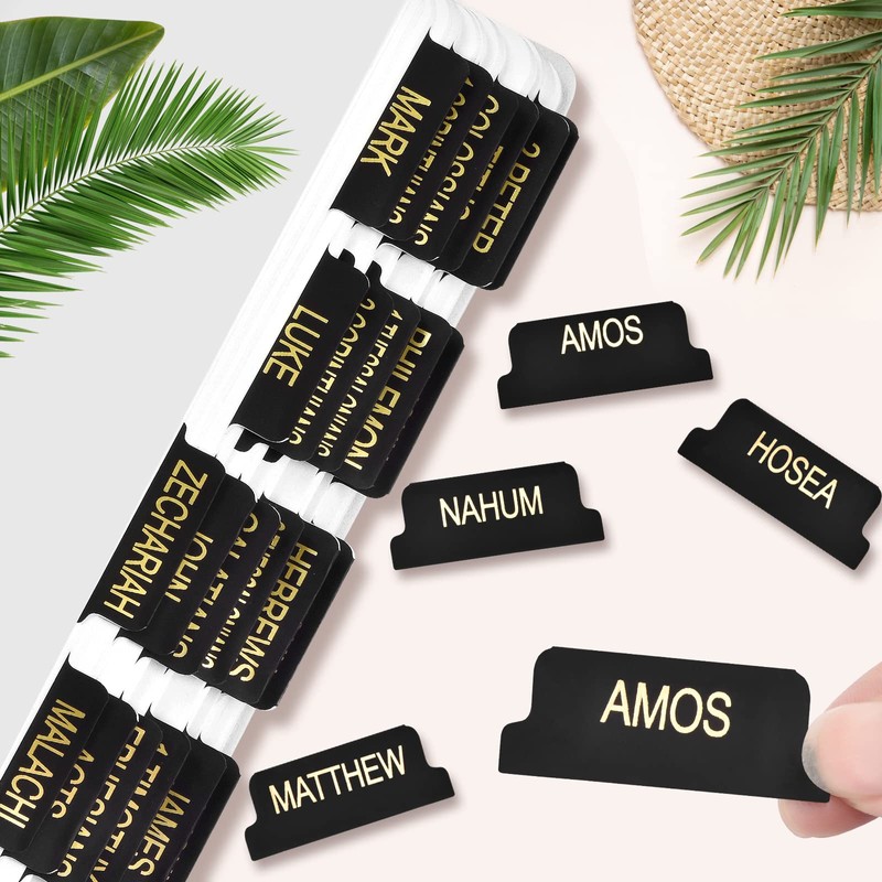 Gold Foil Bible Tabs for Men and Women, 100 PCS
