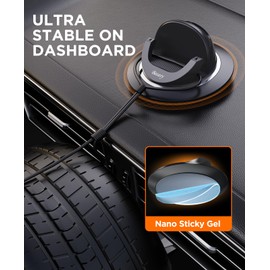 Beeasy Car Phone Holder, Phone Holder for Cars Dashboard 360° Rotatable Silicone Non-Slip Car Phone Mount, Universal Car Mobile Phone Holder for Smartphone