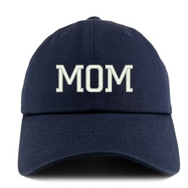 Trendy Apparel Shop Mom Embroidered Low Profile Soft Cotton Dad Hat Cap - Navy