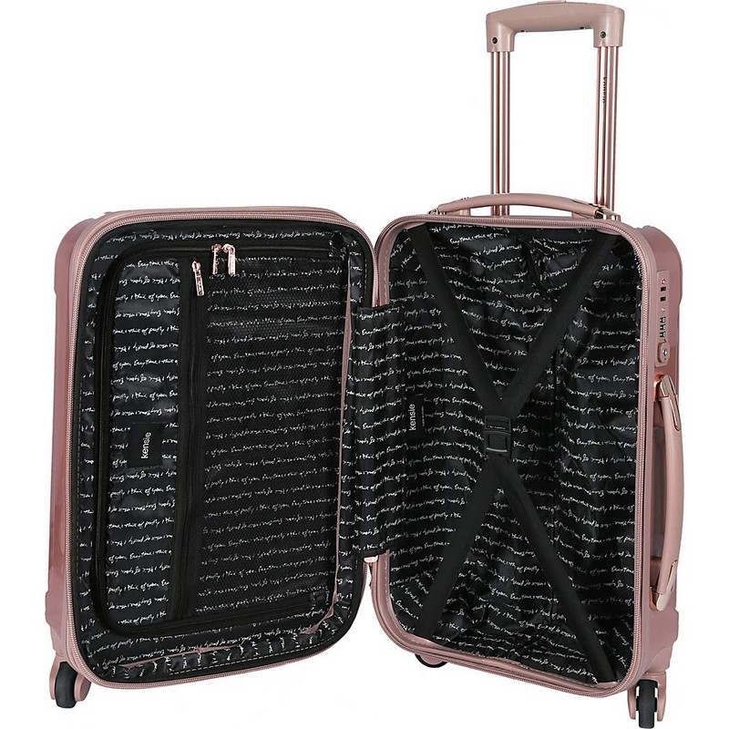 kensie 20" "Alma" Carry-On TSA-Lock Spinner Luggage, Opal