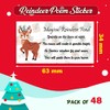 Pack of 48 Christmas Decor Stickers (64 x 34 mm)